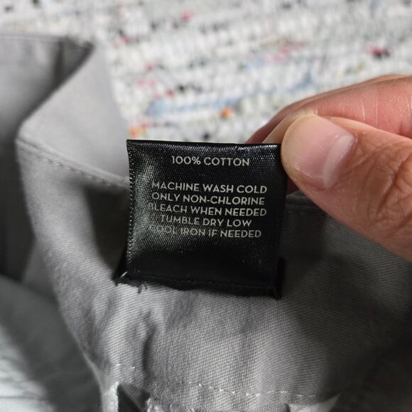 Ann Taylor Signature Grey Chino Cotton Shorts - Picture 7 of 8